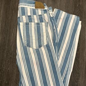 American Eagle striped mom jeans